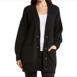 UGG Joselyn Button Up Cardigan With Pockets Black Size Small
